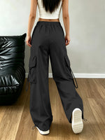 Load image into Gallery viewer, Effortless Cargo Pants for Women with Drawstring Waist Wide Leg Style