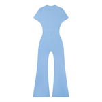 Load image into Gallery viewer, Nova Flared Leg Quarter-Zip Jumpsuit