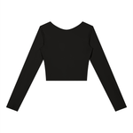 Load image into Gallery viewer, Celestia Panelled Long Sleeve Yoga T-Shirt - In Black