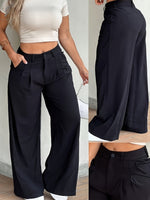 Load image into Gallery viewer, Women's Cargo Pants High Waist Wide Leg Relaxed Flowing Style
