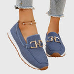 Load image into Gallery viewer, Women's Loafers Buckle Detail Slip On Walking Style