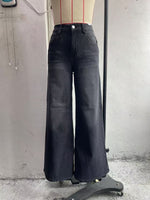 Load image into Gallery viewer, Women's Relaxed Blue Wide Leg Jeans High Waist Flowing Style