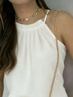 Load image into Gallery viewer, Women's Blouses Halter Neck Ruched Collar Sleeveless Backless Casual Summer Top Style