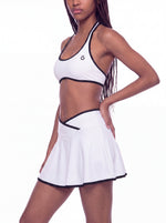 Load image into Gallery viewer, Diana Halter Color Block Yoga Sports Bra - In White