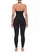 Load image into Gallery viewer, Albina + Honora Ruched Top & High Waisted Matching Yoga Set - In Black