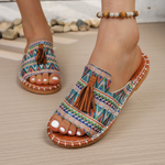 Load image into Gallery viewer, Women's Sandals Tassel Strap Slip On Casual Style