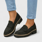 Load image into Gallery viewer, Women's Loafers Penny Strap Chunky Sole Slip On Style