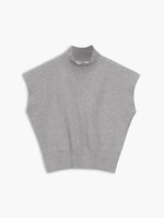 Load image into Gallery viewer, Women's Sleeveless Top High Neck Cap Sleeve Knit Casual Style