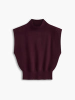 Load image into Gallery viewer, Women's Sleeveless Top High Neck Cap Sleeve Knit Casual Style
