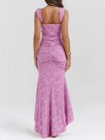 Load image into Gallery viewer, Women's Mother of the Bride Dresses Corset Bodice Jacquard Lace Mermaid Midi