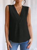 Load image into Gallery viewer, Women's Blouses V Neck Sleeveless Wrap Relaxed Tank Top Style