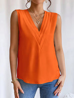 Load image into Gallery viewer, Women's Blouses V Neck Sleeveless Wrap Relaxed Tank Top Style