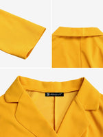 Load image into Gallery viewer, Women's Wrap Mini Dress Collar Elbow Sleeve Pleated Tie Waist