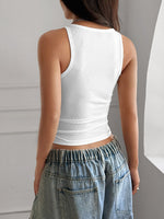 Load image into Gallery viewer, Women's Ribbed Tank Top Square Neck Cropped Style