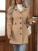 Load image into Gallery viewer, Women's Trench Coat Notch Collar Belted Waist Double Breasted Style
