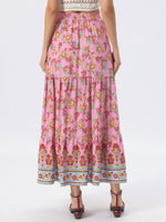 Load image into Gallery viewer, Women's Printed Maxi Skirt High Waist Side Slit Flowing
