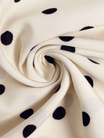 Load image into Gallery viewer, Women's Cream Polka Dot a Line Wedding Dress Tie Neck Long Sleeve