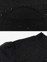 Load image into Gallery viewer, Women's Sequin Birthday Dress Cutout High Neck Cape Sleeve