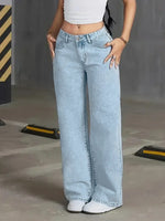 Load image into Gallery viewer, Women's Low Rise Boyfriend Jeans in Blue