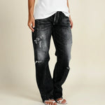 Load image into Gallery viewer, Women's Ripped Jeans High Waist Distressed Straight Leg Relaxed Fit Blue Jean Style
