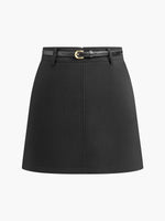 Load image into Gallery viewer, Women's Mini Skirt High Waist Belted a Line Bodycon Chic Style