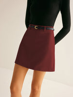 Load image into Gallery viewer, Women's Mini Skirt High Waist Belted a Line Bodycon Chic Style