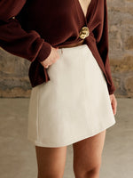 Load image into Gallery viewer, Women's Mini Skirt High Waist Belted a Line Bodycon Chic Style