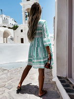 Load image into Gallery viewer, Effortless Boho Mini Dress for Women with Tiered Flowy Tunic Style