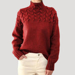Load image into Gallery viewer, Women's Sweaters Cable Knit Turtleneck Pullover Relaxed Fit