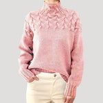 Load image into Gallery viewer, Women's Sweaters Cable Knit Turtleneck Pullover Relaxed Fit