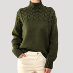 Load image into Gallery viewer, Women's Sweaters Cable Knit Turtleneck Pullover Relaxed Fit