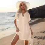 Load image into Gallery viewer, Women's Sundress V-Neckline Short Sleeve Casual Tunic Style