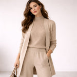 Load image into Gallery viewer, Women's Sweater Cardigan Set Wide Leg Pants Knit Lounge Style
