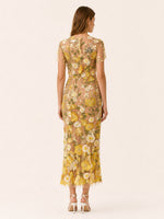Load image into Gallery viewer, Women's Wedding Guest Dress Round Neck Short Sleeve Floral Midi Formal Style