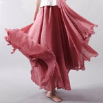 Load image into Gallery viewer, Women's Maxi Skirt High Waist Flowing a Line Casual Bohemian Style
