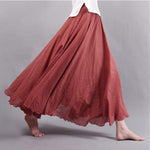 Load image into Gallery viewer, Women's Maxi Skirt High Waist Flowing a Line Casual Bohemian Style