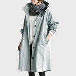 Load image into Gallery viewer, Women's Trench Coat Waterproof Hooded Relaxed Fit