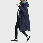 Load image into Gallery viewer, Women's Trench Coat Waterproof Hooded Relaxed Fit