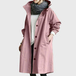 Load image into Gallery viewer, Women's Trench Coat Waterproof Hooded Relaxed Fit