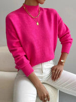 Load image into Gallery viewer, Women's Sweaters Mock Turtleneck Relaxed Fit Long Sleeve