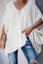 Load image into Gallery viewer, Women's Tunics Batwing Sleeves V-Neckline Oversized Relaxed Fit