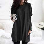 Load image into Gallery viewer, Effortless Tunics for Women with Oversized Long Sleeve Pocket Style