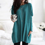 Load image into Gallery viewer, Effortless Tunics for Women with Oversized Long Sleeve Pocket Style