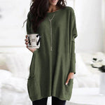Load image into Gallery viewer, Effortless Tunics for Women with Oversized Long Sleeve Pocket Style