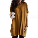 Load image into Gallery viewer, Effortless Tunics for Women with Oversized Long Sleeve Pocket Style