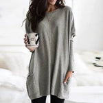 Load image into Gallery viewer, Effortless Tunics for Women with Oversized Long Sleeve Pocket Style