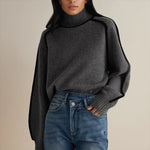 Load image into Gallery viewer, Women's Sweaters Oversized Turtleneck Colorblock Knit Style