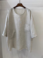 Load image into Gallery viewer, Women's Tunics Relaxed Linen Patch Pocket Casual Style