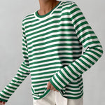 Load image into Gallery viewer, Women's Sweaters Nautical Stripe Crew Neckline Relaxed Long Sleeve Style