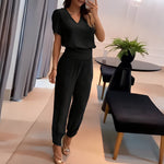 Load image into Gallery viewer, Women's Wide Leg Set V Neck Short Sleeve Printed Maxi Skirt Two Piece Style